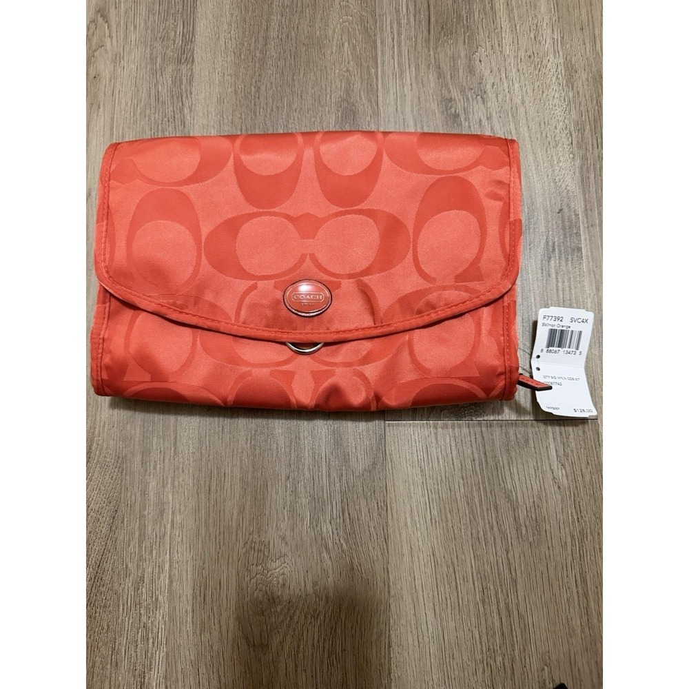 Coach Signature Getaway Cosmetic Bag Hanging Travel Organizer Makeup Toiletry